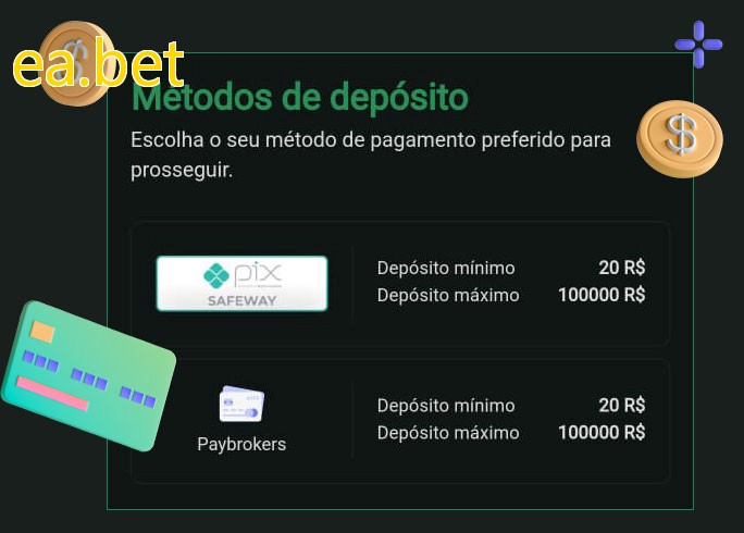 O cassino ea.betbet oferece uma grande variedade de métodos de pagamento